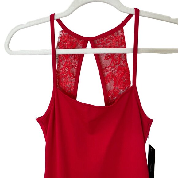 Lulus Dance on the Roof Red Lace Mini Dress Size Small Bodycon Cocktail New - Picture 3 of 9